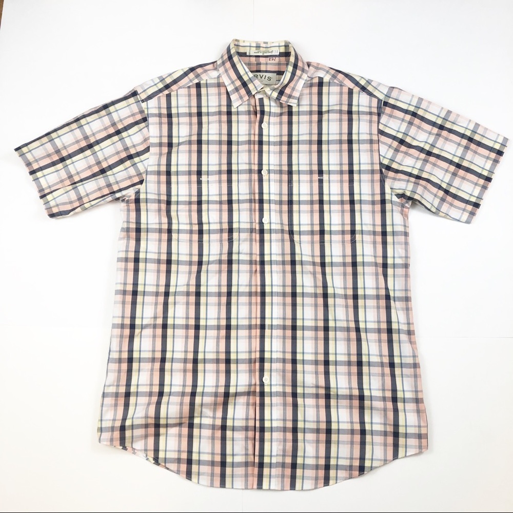 Orvis Mens Short Sleeve‎ Button Down Shirt Medium